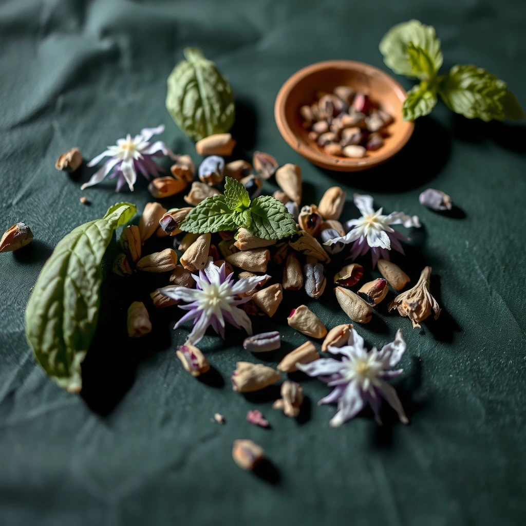 Alpine Kräuter Textur